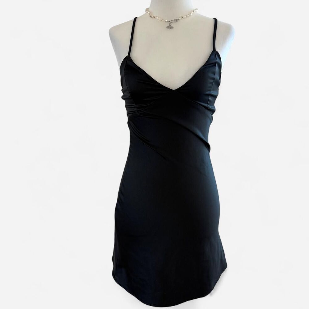 Y2K Inspired Black mini cocktail dress